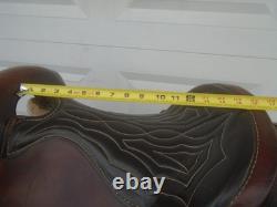 15 AMERICAN Sadlery 22# LEATHER Western Trail Endurance SaddleMedium TreeSQHB