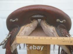 15 AMERICAN Sadlery 22# LEATHER Western Trail Endurance SaddleMedium TreeSQHB
