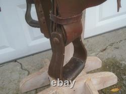 15 AMERICAN Sadlery 22# LEATHER Western Trail Endurance SaddleMedium TreeSQHB