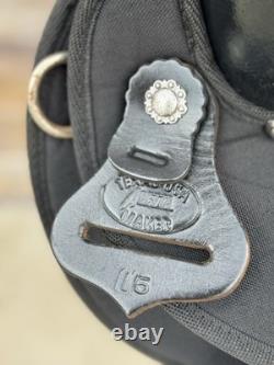 15 Abetta Hornless Trail Saddle, Western Saddle, Black Color, Clean