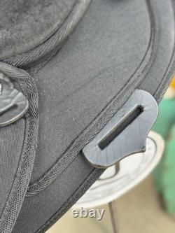 15 Abetta Hornless Trail Saddle, Western Saddle, Black Color, Clean