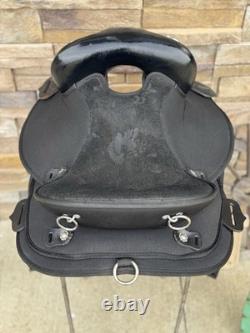 15 Abetta Hornless Trail Saddle, Western Saddle, Black Color, Clean