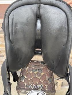 15 Abetta Hornless Trail Saddle, Western Saddle, Black Color, Clean