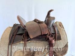 15 Antique Cowboy High Back Western Ranch Saddle