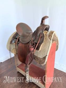 15 Antique Cowboy High Back Western Ranch Saddle