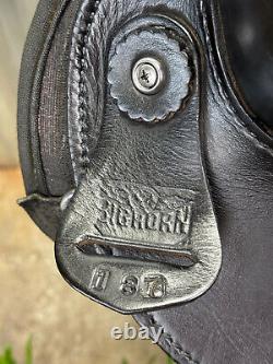 15 BIG HORN Black & Aztec Print Light Weight Western Trail Horse Saddle #187