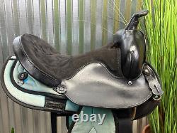 15 BIG HORN Black & Turquoise Western Horse Saddle #133