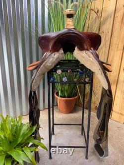 15 BLUE RIDGE SADDLERY Western BARREL RACING Horse Saddle CLEAN! 