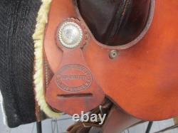15'' BOB SKELLETT QH BARS WESTERN ROPER ROPING SADDLE 36# w REAR CINCH USA NY