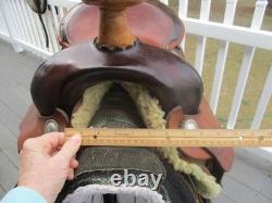 15'' BOB SKELLETT QH BARS WESTERN ROPER ROPING SADDLE 36# w REAR CINCH USA NY