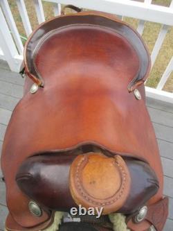 15'' BOB SKELLETT QH BARS WESTERN ROPER ROPING SADDLE 36# w REAR CINCH USA NY