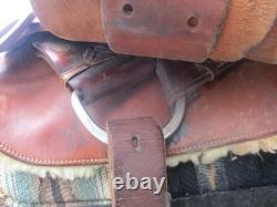 15'' BOB SKELLETT QH BARS WESTERN ROPER ROPING SADDLE 36# w REAR CINCH USA NY