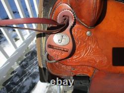 15'' Bar J #805 Stage Coach West Western Trail Saddle Fqhbars 30 Lbs
