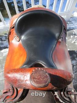 15'' Bar J #805 Stage Coach West Western Trail Saddle Fqhbars 30 Lbs