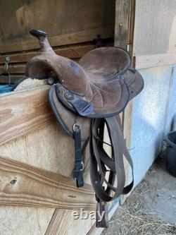 15 Big Horn 502 Codura Western Saddle Lightweight Hybrid Suede/Nylon