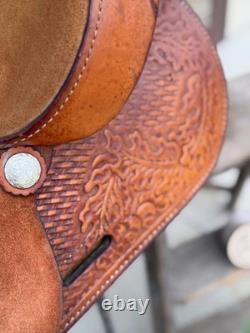 15 Big Horn Barrel Saddle- #1511 Deep Seat, Western, Oak Leaf, Clean