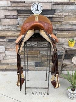 15 Big Horn Barrel Saddle- #1511 Deep Seat, Western, Oak Leaf, Clean