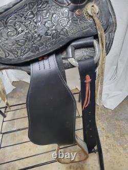 15 Big Horn Black Western Saddle with Youth and Regular Fenders