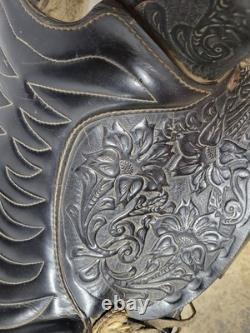 15 Big Horn Black Western Saddle with Youth and Regular Fenders