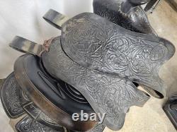 15 Big Horn Black Western Saddle with Youth and Regular Fenders