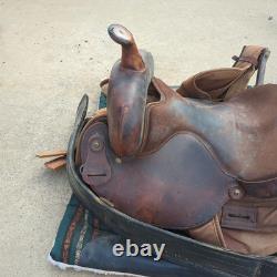 15 Bighorn Big Horn Synthetic Cordura and Leather Western Round Saddle #102
