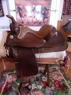 15'' Billy Royal Silver Buck stitched Equitation Western Saddle FQHBARS
