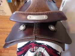 15'' Billy Royal Silver Buck stitched Equitation Western Saddle FQHBARS