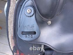 15'' Black Big Horn # 270 Western Barrel Trail saddle QH BAR LEATHER/CORDURA 15'' Black Big Horn # 270 Western Barrel Trail saddle QH BAR LEATHER/CORDURA
