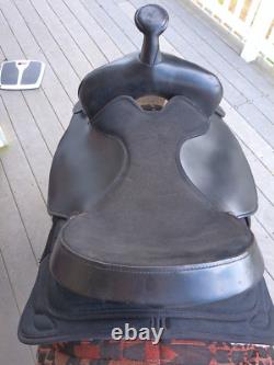 15'' Black Big Horn # 270 Western Barrel Trail saddle QH BAR LEATHER/CORDURA 15'' Black Big Horn # 270 Western Barrel Trail saddle QH BAR LEATHER/CORDURA
