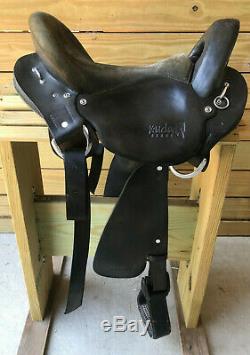 15 Black Kuda Western Style Paso Fino Gaited Trail Horse Saddle with Suede Seat