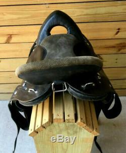 15 Black Kuda Western Style Paso Fino Gaited Trail Horse Saddle with Suede Seat