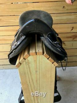 15 Black Kuda Western Style Paso Fino Gaited Trail Horse Saddle with Suede Seat