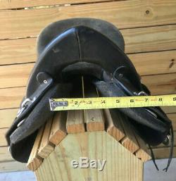 15 Black Kuda Western Style Paso Fino Gaited Trail Horse Saddle with Suede Seat