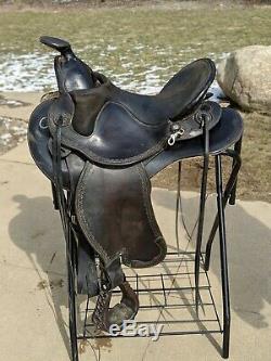 15 Black Orthoflex Western Saddle. Quality Horse Tack