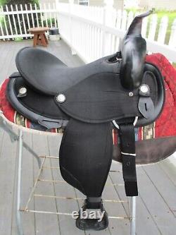 15'' Black abetta Classic Barrel Trail Western saddle QH BARS