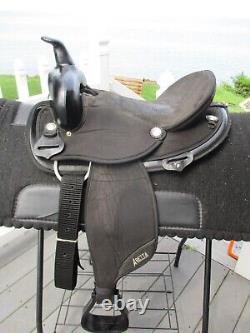 15''Black abetta Original Barrel Trail Western saddle QH BARS