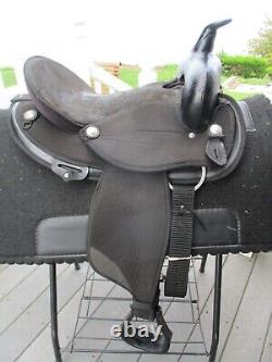 15''Black abetta Original Barrel Trail Western saddle QH BARS