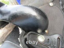 15''Black abetta Original Barrel Trail Western saddle QH BARS