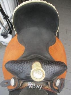 15'' # Blue Ridge #9551 Full Qh Bars Western Barrel Saddle USA