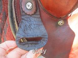 15'' Burgundy Big Horn #132 Western Barrel Trail saddle SQH BAR LEATHER /CORDURA