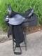 15 Chisholm Trail Black Light Weight Leather & Cordura Western Saddle Clean