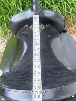 15 CHISHOLM TRAIL Black Light Weight Leather & Cordura Western Saddle CLEAN