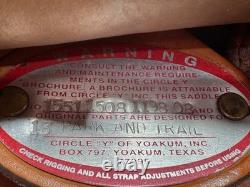 15 CIRCLE Y Topeka Flex-Lite Western Trail Saddle #1551 Pecan Med Tree