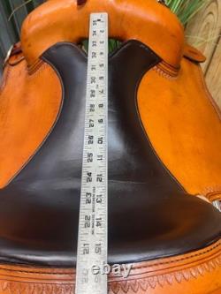 15 CIRCLE Y Topeka Flex-Lite Western Trail Saddle #1551 Pecan Med Tree