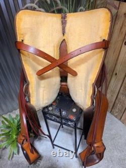 15 CIRCLE Y Topeka Flex-Lite Western Trail Saddle #1551 Pecan Med Tree