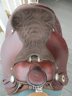 15'' Circle A American Anderson Arabian # 903 Western Leather Saddle Arab Bars