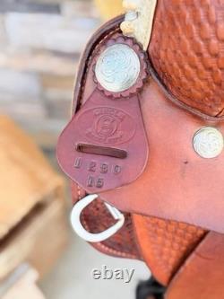 15 Circle G Barrel Saddle- Deep Seat, Western, Semi-QH Bars