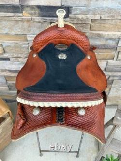 15 Circle G Barrel Saddle- Deep Seat, Western, Semi-QH Bars