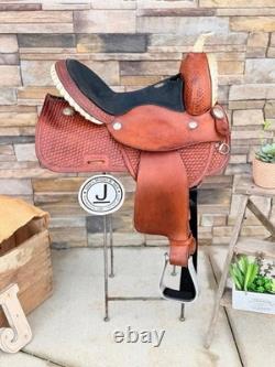 15 Circle G Barrel Saddle- Deep Seat, Western, Semi-QH Bars