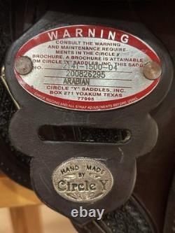 15 Circle Y Arabian Western Trail Saddle Model 2141